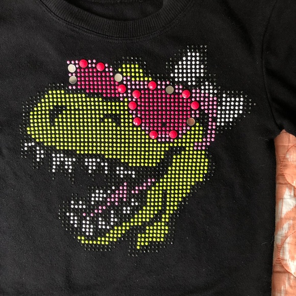 Justice Girls Studded Dino Pullover Sweater
